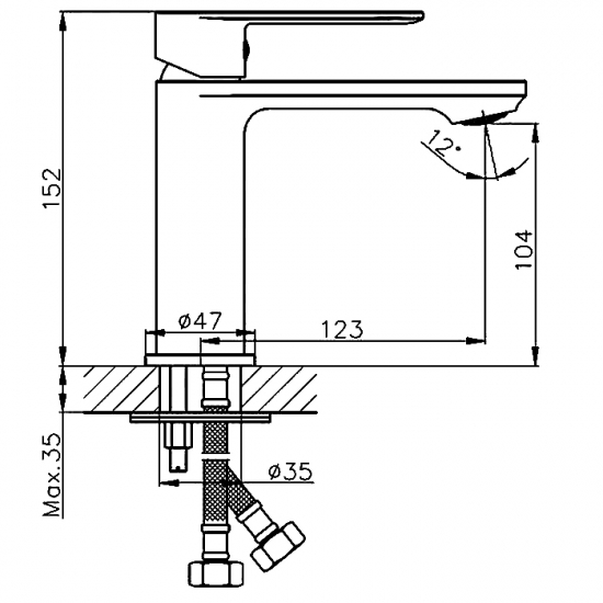 Смеситель для раковины HAIBA HB590 HB10590 хром