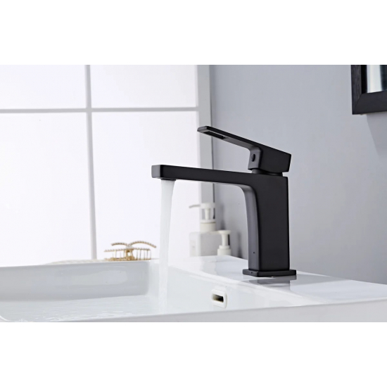 Смеситель для раковины HAIBA HB615-7 HB10615-7 чёрный матовый