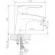 Смеситель для раковины HAIBA HB66 HB1066 хром