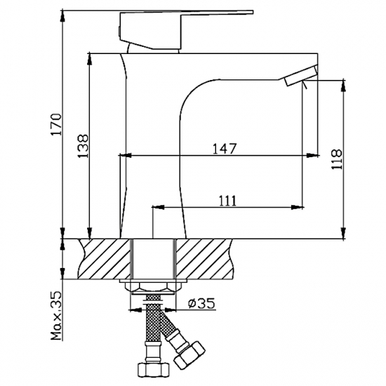 Смеситель для раковины HAIBA HB802 HB10802 из нержавеющей стали, сатин