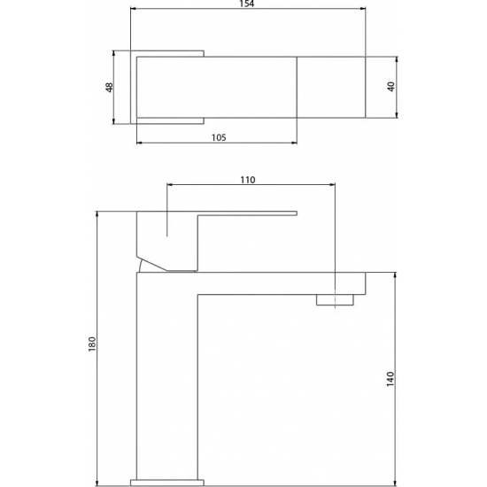 Смеситель для раковины HAIBA HB803-7 HB10803-7 из нержавеющей стали, чёрный матовый