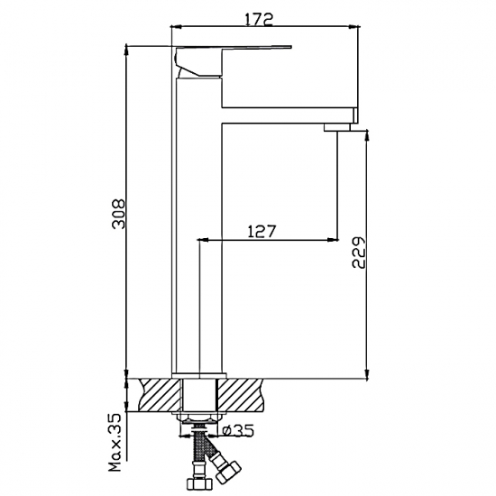Смеситель для раковины HAIBA HB803 HB11803 из нержавеющей стали, сатин