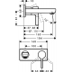 Смеситель для раковины HANSGROHE Metris S 31162000 С ВНУТРЕННЕЙ ЧАСТЬЮ хром