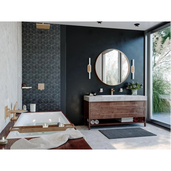 Смеситель для раковины HANSGROHE Metropol 32507140 с донным клапаном Push-Open, шлифованная бронза