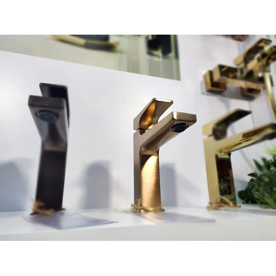 Смеситель для раковины HANSGROHE Metropol 32507140 с донным клапаном Push-Open, шлифованная бронза