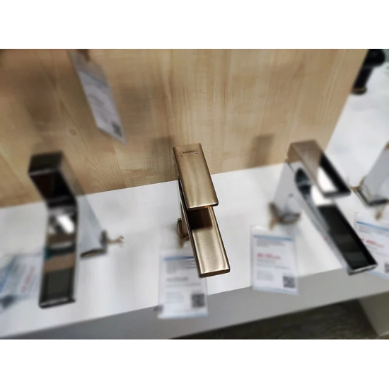 Смеситель для раковины HANSGROHE Metropol 32507140 с донным клапаном Push-Open, шлифованная бронза