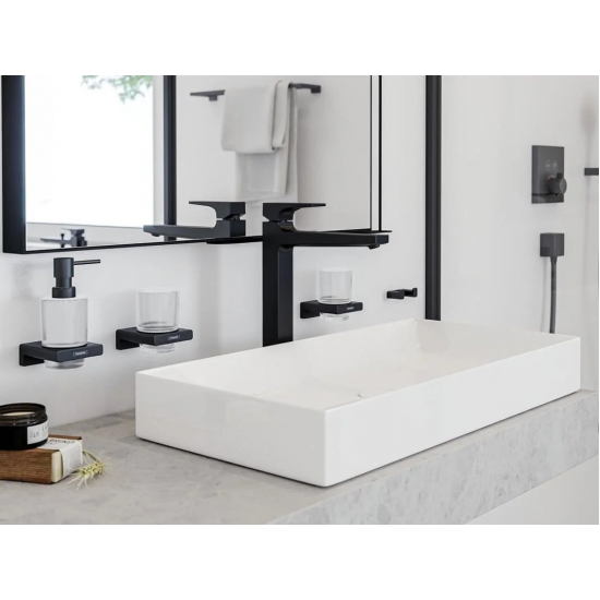 Смеситель для раковины HANSGROHE Metropol 32512670 с донным клапаном Push-Open, матовый чёрный