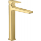 Смеситель для раковины HANSGROHE Metropol 32512990 с донным клапаном Push-Open, полированное золото