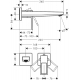 Смеситель для раковины HANSGROHE Metropol 74526000 С ВНУТРЕННЕЙ ЧАСТЬЮ хром