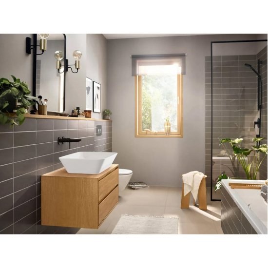 Смеситель для раковины HANSGROHE Rebris E 72568670 С ВНУТРЕННЕЙ ЧАСТЬЮ чёрный матовый