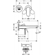 Смеситель для раковины HANSGROHE Rebris S 72528000 С ВНУТРЕННЕЙ ЧАСТЬЮ хром
