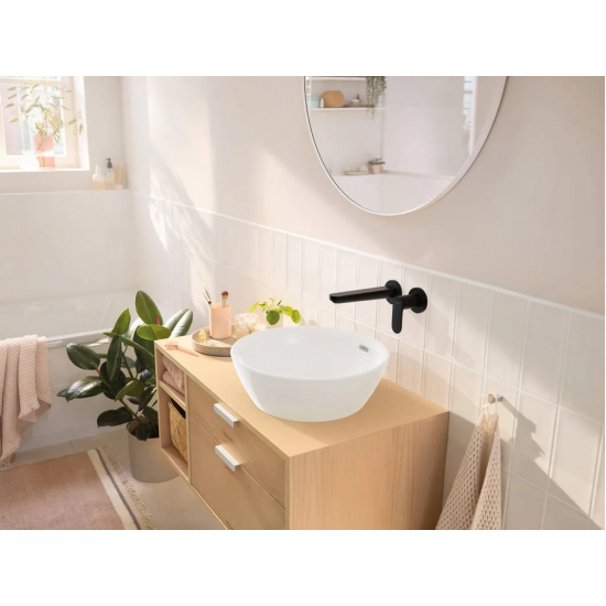 Смеситель для раковины HANSGROHE Rebris S 72528670 С ВНУТРЕННЕЙ ЧАСТЬЮ чёрный матовый