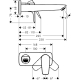 Смеситель для раковины HANSGROHE Talis E 71734140 С ВНУТРЕННЕЙ ЧАСТЬЮ шлифованная бронза