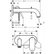 Смеситель для раковины HANSGROHE Vernis Shape 71578000 С ВНУТРЕННЕЙ ЧАСТЬЮ хром