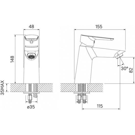 Смеситель для раковины IDDIS Cloud CLOSB00I01 белый/хром