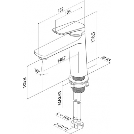 Смеситель для раковины IDDIS Ever EVESB00i01 хром