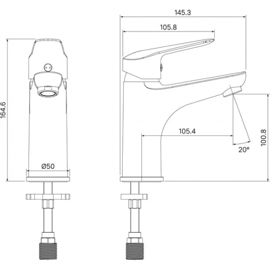 Смеситель для раковины IDDIS Torr TORSB00i01 хром