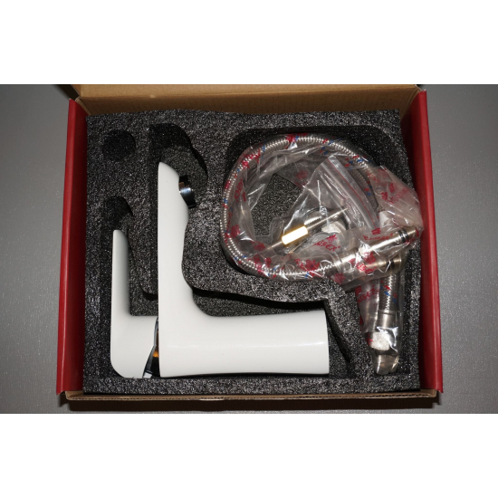 Смеситель для раковины KAISER Glory 69111 белый/хром