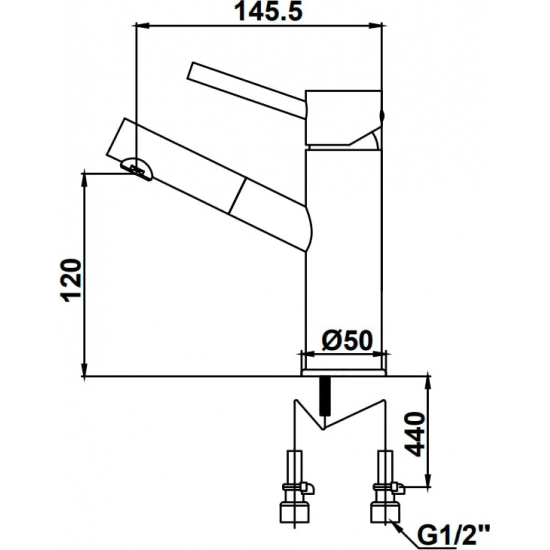 Смеситель для раковины KAISER Merkur 26011 хром
