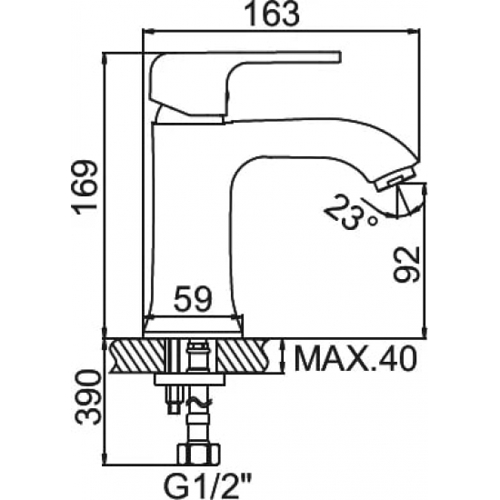 Смеситель для раковины LEDEME H44 L1044 хром