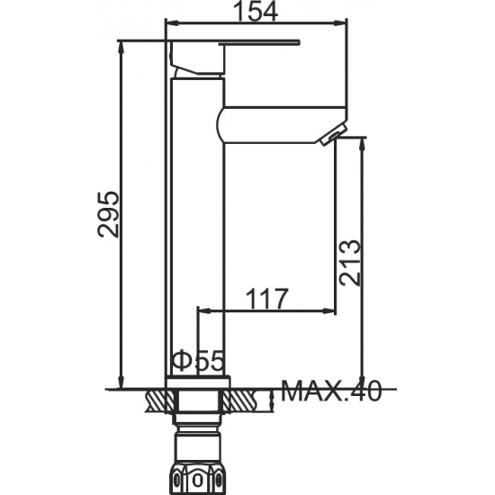 Смеситель для раковины LEDEME H703 L71103 из нержавеющей стали