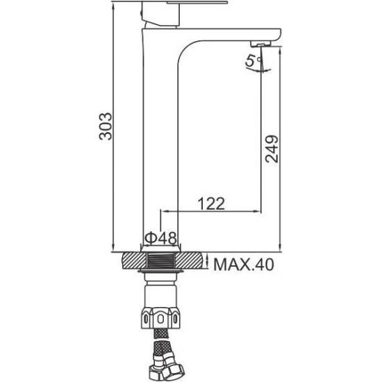 Смеситель для раковины LEDEME H718 L71118 из нержавеющей стали