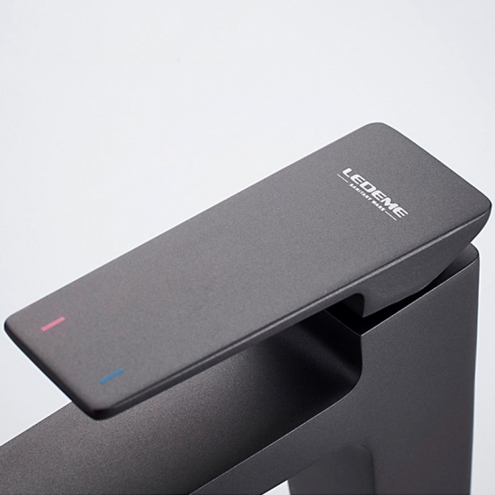 Смеситель для раковины LEDEME H78U L1078U графит
