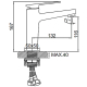 Смеситель для раковины LEDEME H78U L1078U графит