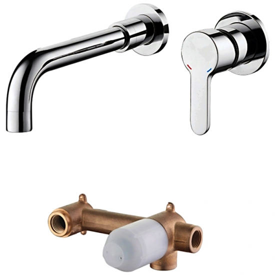 Смеситель для раковины LEDEME L1003-1 настенный, хром