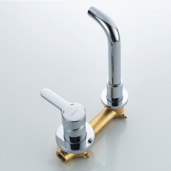 Смеситель для раковины LEDEME L1003-1 настенный, хром