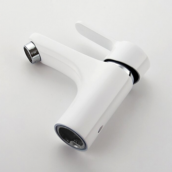 Смеситель для раковины LEDEME L1003W белый/хром