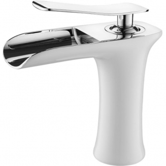 Смеситель для раковины LEDEME L1055W-23 белый/хром