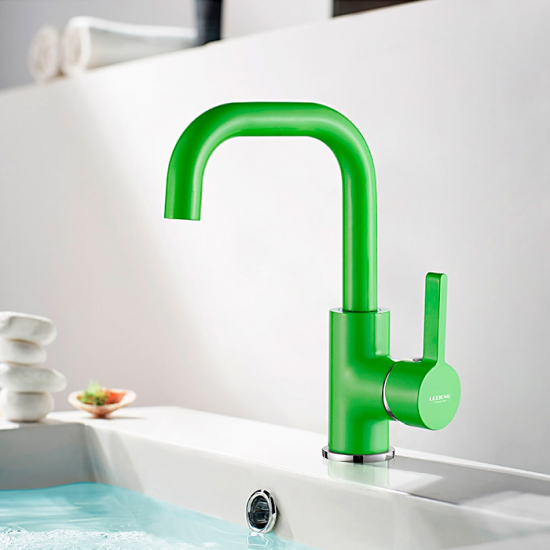 Смеситель для раковины LEDEME L1099Z зелёный