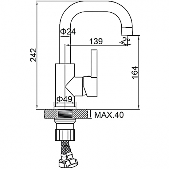 Смеситель для раковины LEDEME L1099Z зелёный