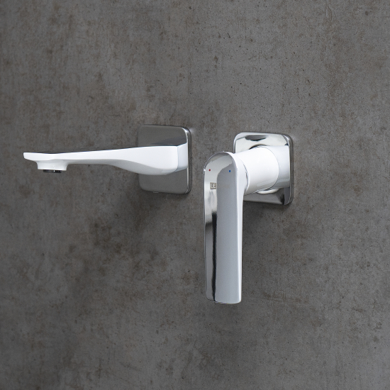 Смеситель для раковины LEMARK Allegro LM5936CW С ВНУТРЕННЕЙ ЧАСТЬЮ белый/хром