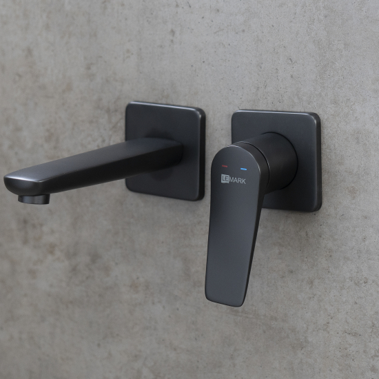 Смеситель для раковины LEMARK Bronx LM3726BL С ВНУТРЕННЕЙ ЧАСТЬЮ чёрный