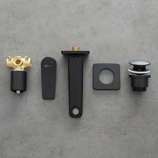 Смеситель для раковины LEMARK Bronx LM3726BL С ВНУТРЕННЕЙ ЧАСТЬЮ чёрный