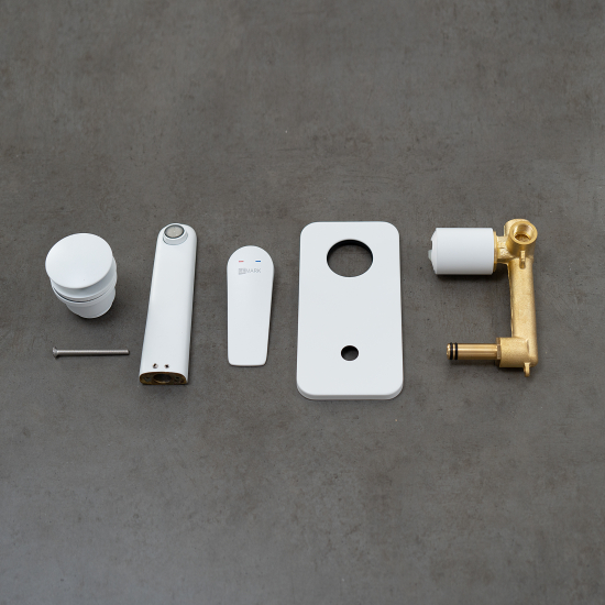 Смеситель для раковины LEMARK Bronx LM3726MW С ВНУТРЕННЕЙ ЧАСТЬЮ белый