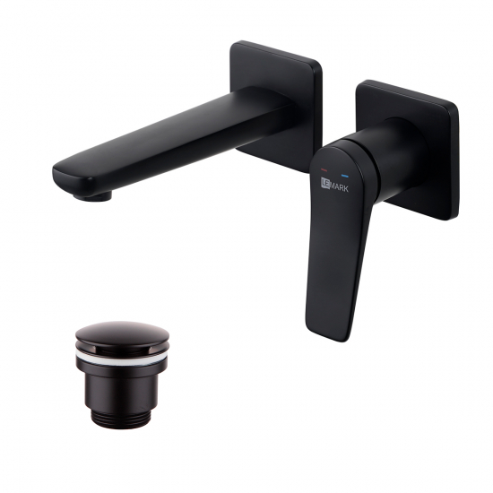 Смеситель для раковины LEMARK Bronx LM3736BL С ВНУТРЕННЕЙ ЧАСТЬЮ чёрный