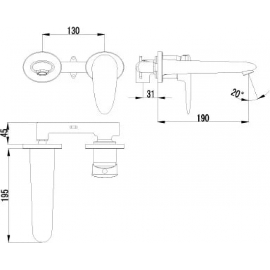 Смеситель для раковины LEMARK Status LM4426C С ВНУТРЕННЕЙ ЧАСТЬЮ хром