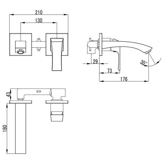 Смеситель для раковины LEMARK Unit LM4526C С ВНУТРЕННЕЙ ЧАСТЬЮ хром