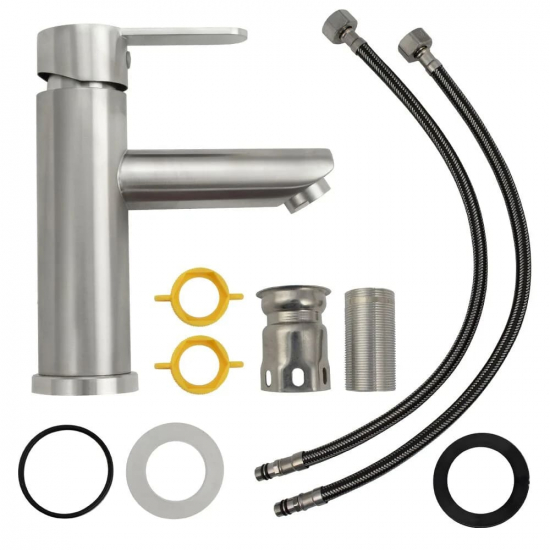 Смеситель для раковины MAGNUS 9149 из нержавеющей стали, сатин