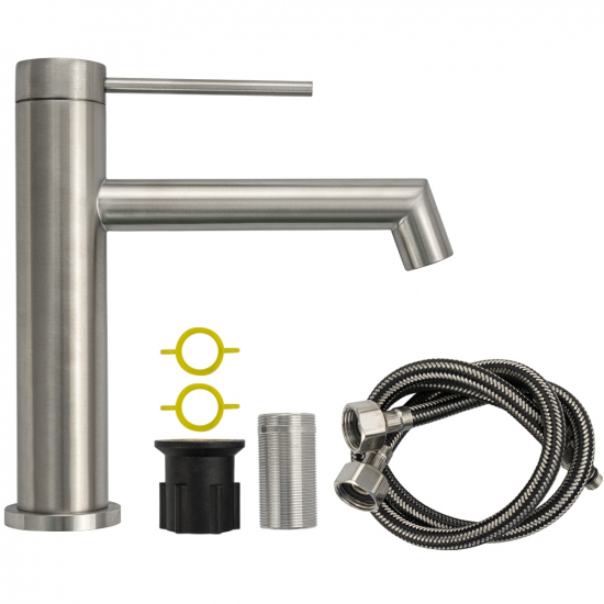 Смеситель для раковины MAGNUS 9160 из нержавеющей стали, сатин