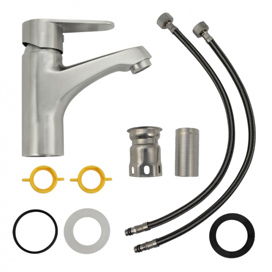 Смеситель для раковины MAGNUS 9246 из нержавеющей стали, сатин