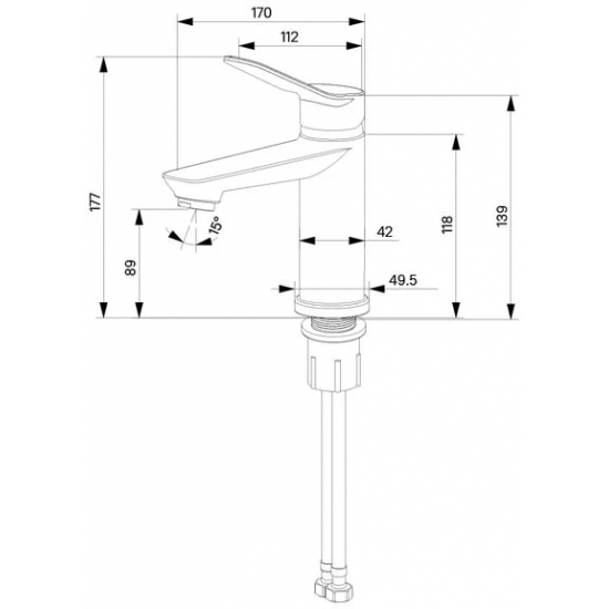Смеситель для раковины MILARDO Enjoy ENJSB00M01 хром
