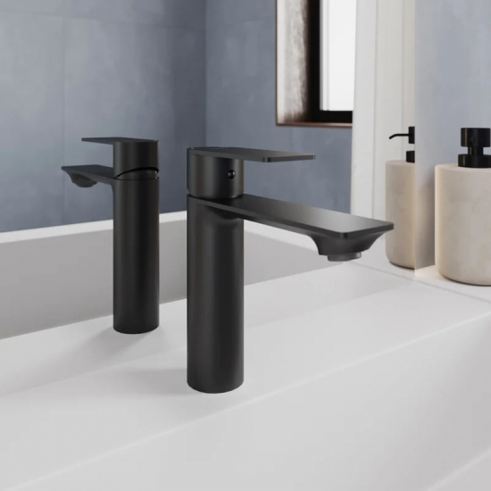 Смеситель для раковины MILARDO Maze MAZBL00M01 матовый чёрный