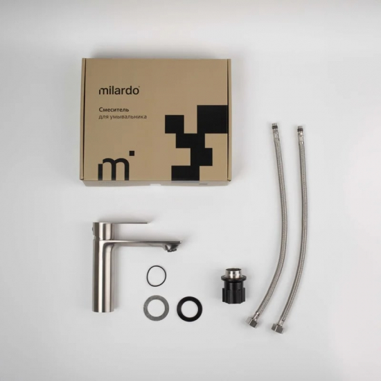 Смеситель для раковины MILARDO Maze MAZBN00M01 сатин