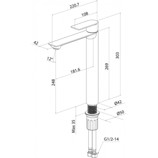 Смеситель для раковины MILARDO Maze MAZBN01M01 сатин