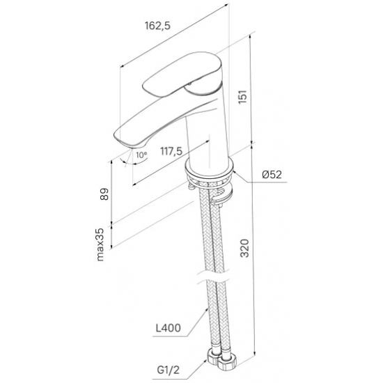 Смеситель для раковины MILARDO Rora RORSB00M01 хром