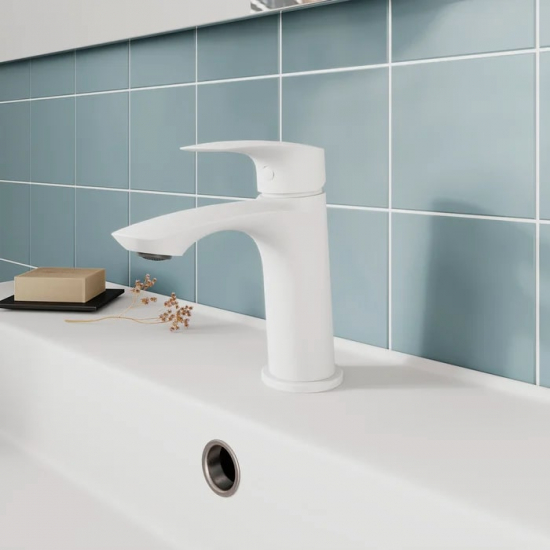 Смеситель для раковины MILARDO Rora RORWT00M01 белый матовый